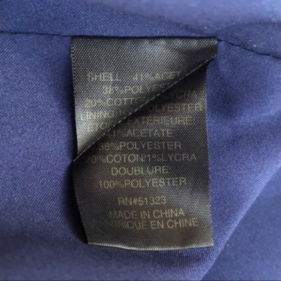 🔥 Cynthia Steffe Front Twist Knot Sleeveless Blue Gold Sleeveless Sheath Dress - Picture 12 of 13